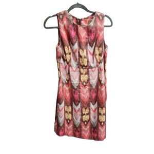 💜 TORY BURCH Southwest arrow print metallic dress 32081419 Glitter Designer
